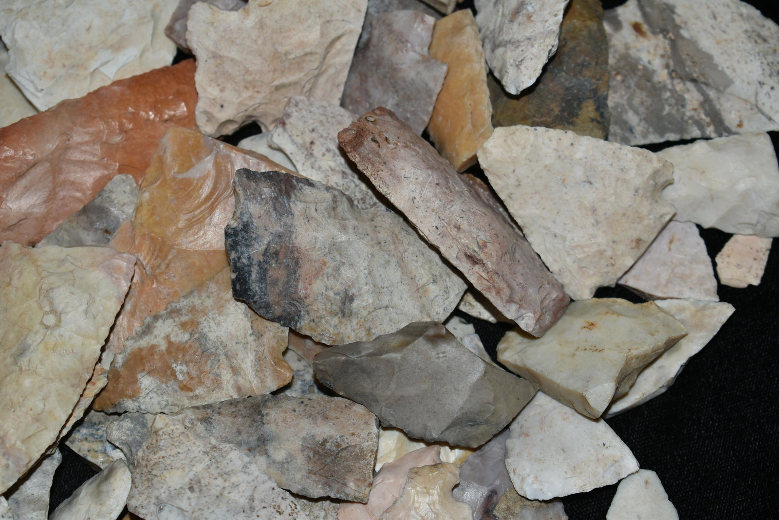 Lot of Approximately Broken Arrowheads, found in Marion: Lot of Approximately Broken Arrowheads, found in Marion Co., Missouri Authentic Native American Artifact