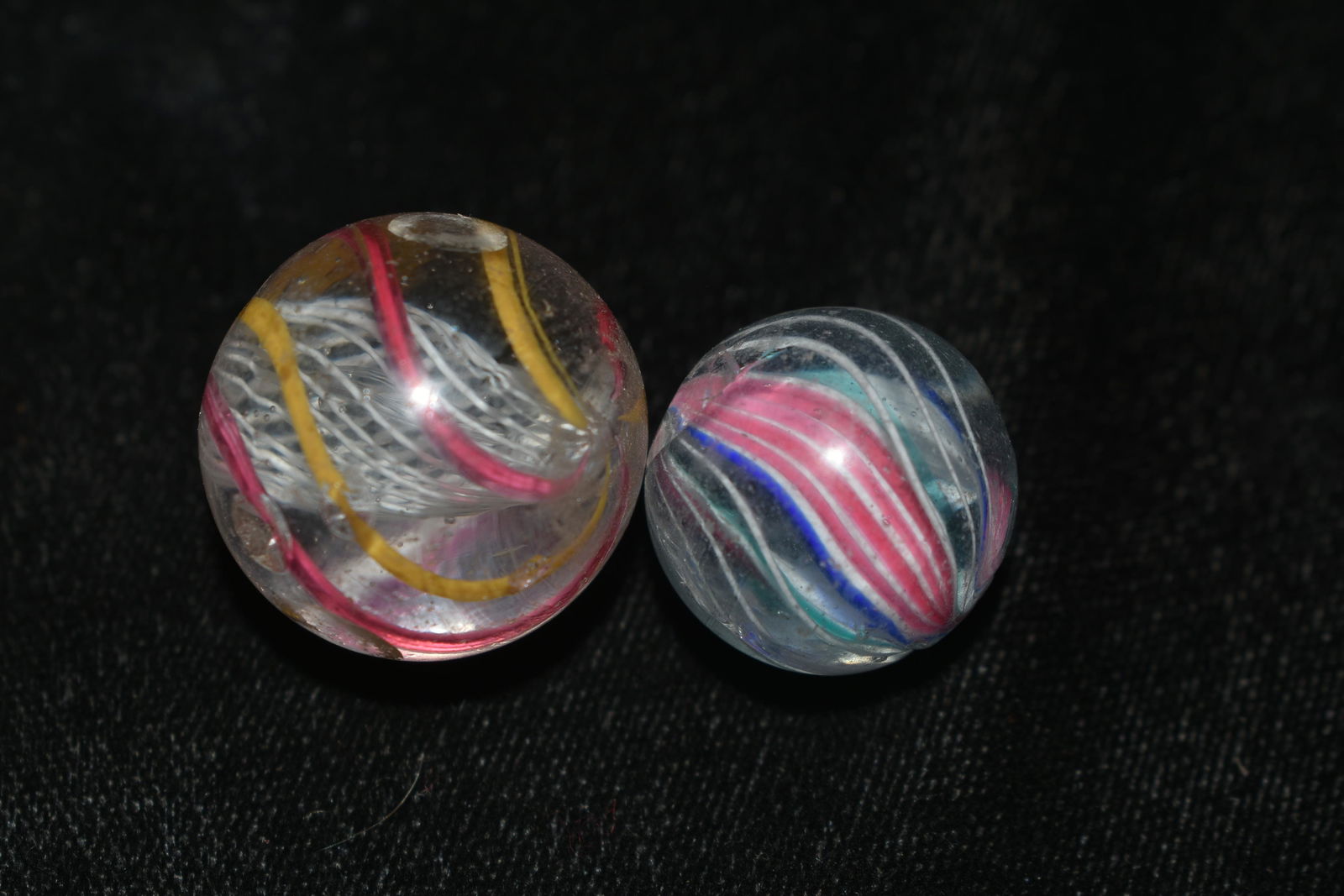 2 antique victorian hand made swirl internally (1 of 4)