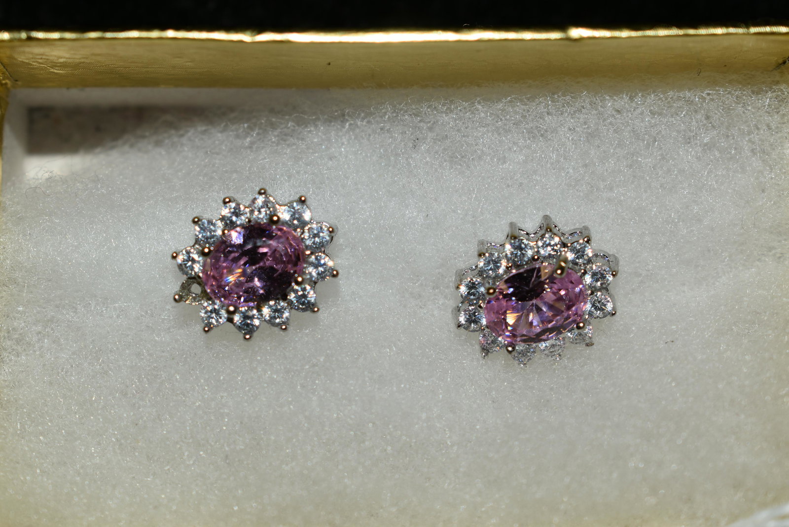 2 ctw. pink sapphire and white topaz in sterling silver (1 of 2)