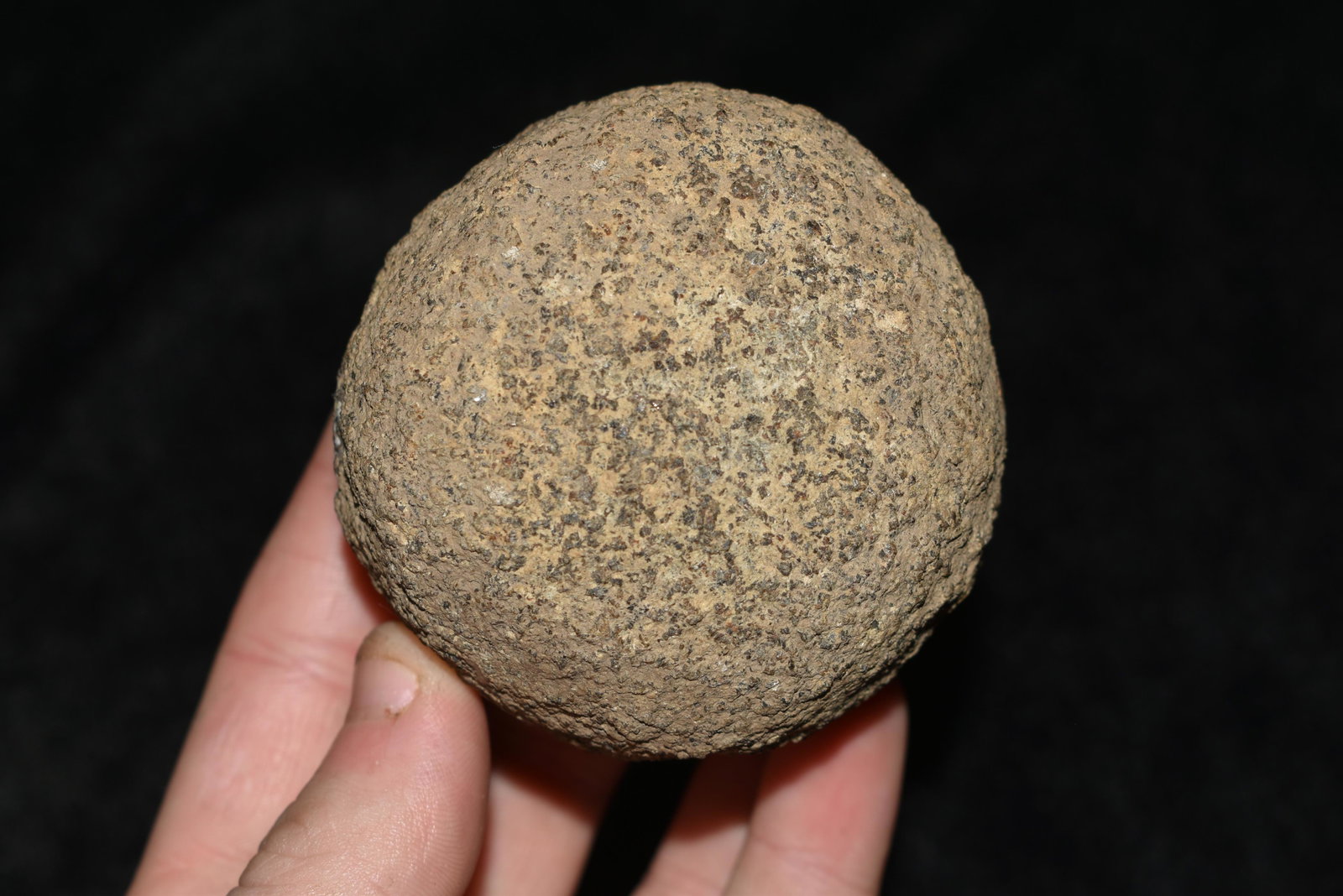 2 1/2" Unfinished Discoidal or Game Ball found in Lewis: 2 1/2" Unfinished Discoidal or Game Ball found in Lewis County, Mo by John Burford