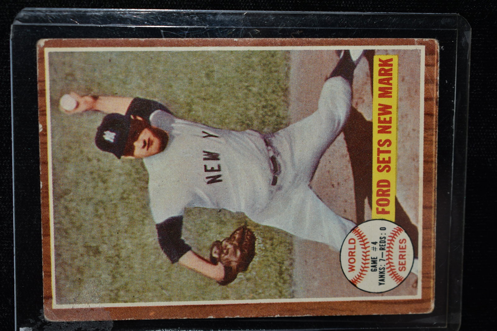 1962 Topps FORD SETS NEW MARK #235 Whitey Ford 1961 Wor: 1962 Topps FORD SETS NEW MARK #235 Whitey Ford 1961 World Series Yankees