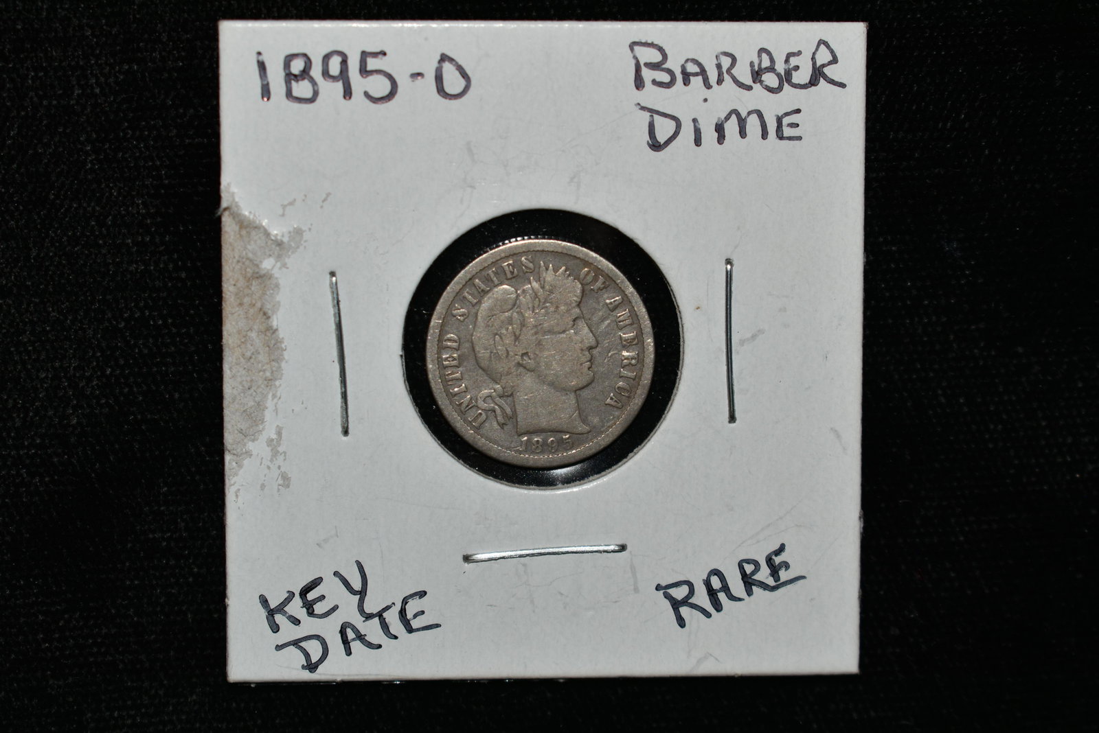 Rare 1895-O Silver Barber Dime Coin (1 of 3)