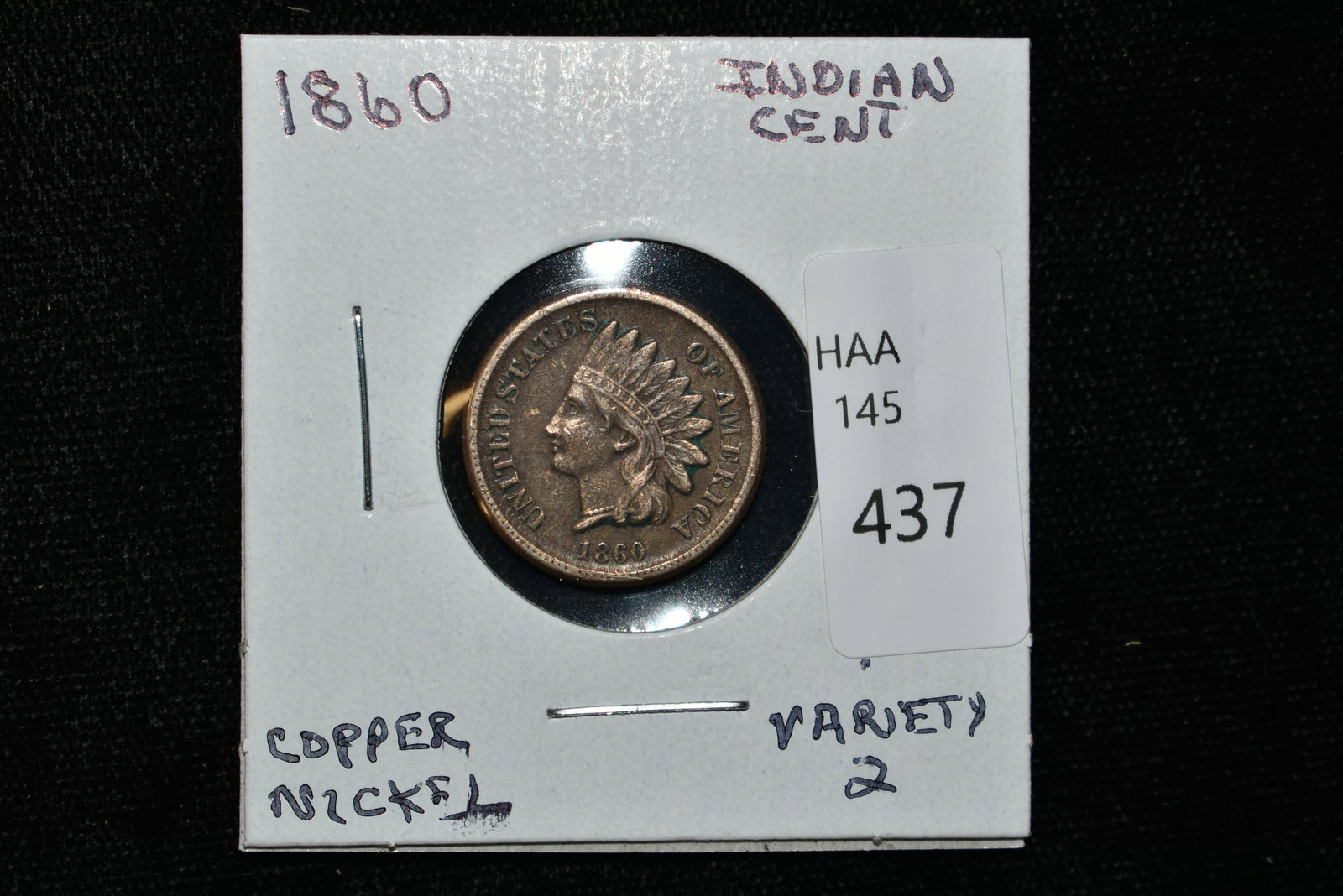 1860 Indian Cent Copper Nickle Coin (1 of 2)