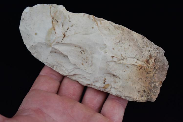 5 1/2" Large Flint Celt, Found near Versailles Illinois: 5 1/2" Large Flint Celt, Found near Versailles Illinois by George Husemann