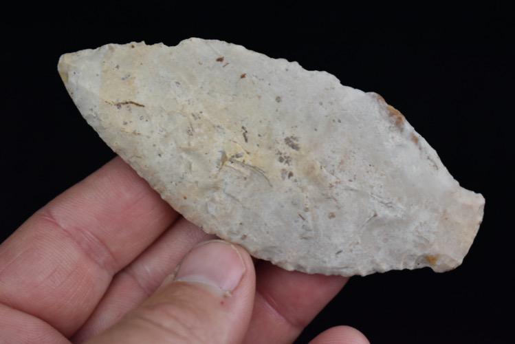 3 7/8" Very Early Archaic Blede, Well Flaked, Fulton Co: 3 7/8" Very Early Archaic Blede, Well Flaked, Fulton Co Illinois, Ex Vandyke, Native American Arrowhead, Artifact