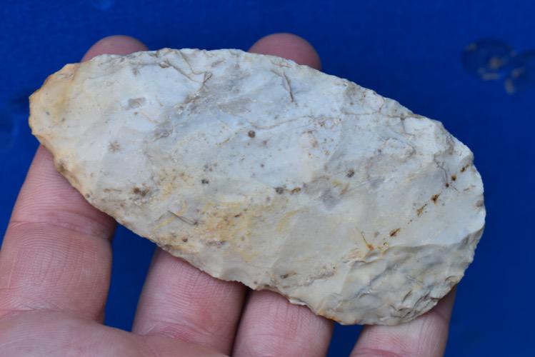 3 7/8" Well Made Flint Celt, Found near Versailles: 3 7/8" Well Made Flint Celt, Found near Versailles Illinois by George Huseman, Authentic Native American Arrowhead, Artifact