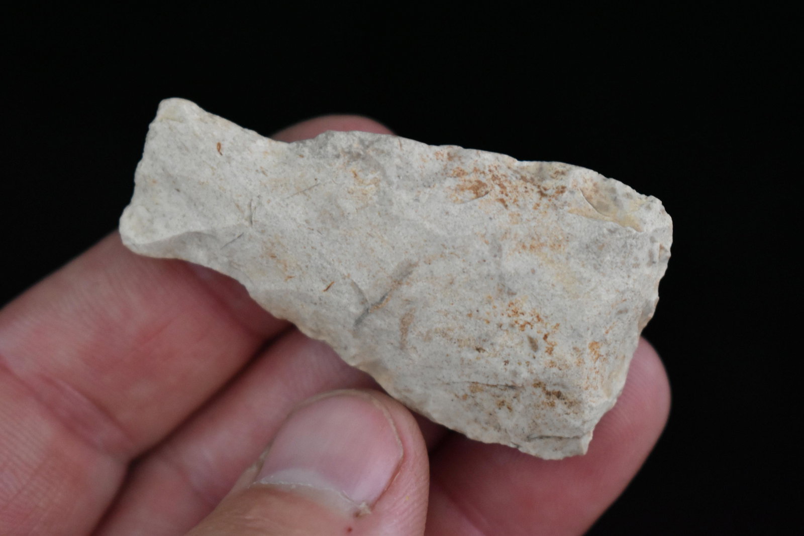 2 1/8" Tablerock / Bottleneck Hafted Scraper, Missouri,: 2 1/8" Tablerock / Bottleneck Hafted Scraper, Missouri, Authentic Native American Arrowhead Artifact