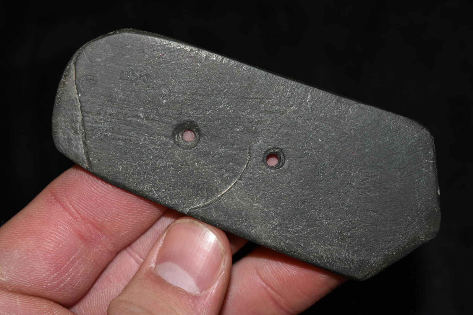 3 3/4" Pentagonal Gorget, Dickey COA, Bennett COA,: 3 3/4" Pentagonal Gorget, Dickey COA, Bennett COA, Indiana, Ex Von Hilliard