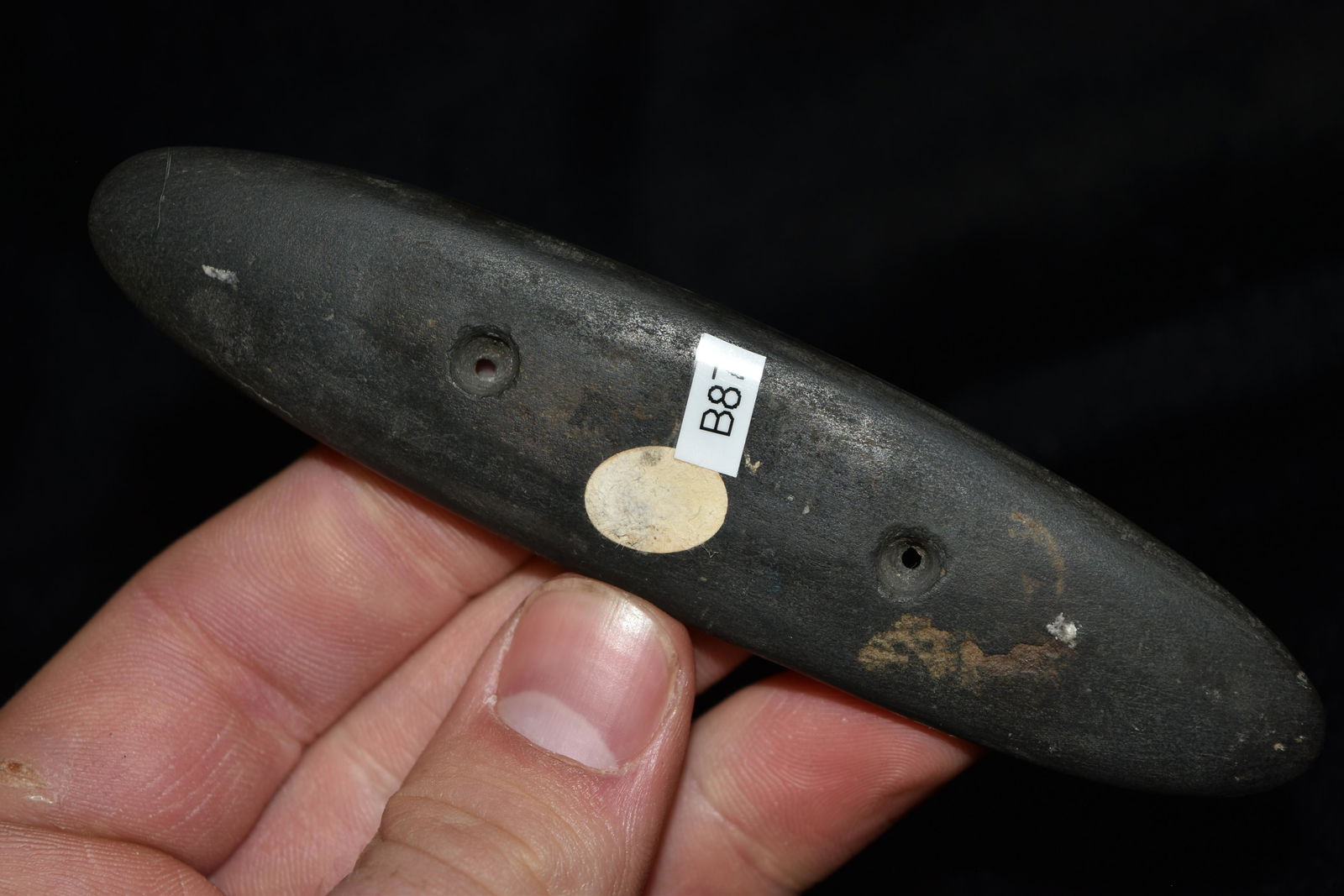 5 3/4" Slate Gorget, Indiana: 5 3/4" Slate Gorget, Indiana