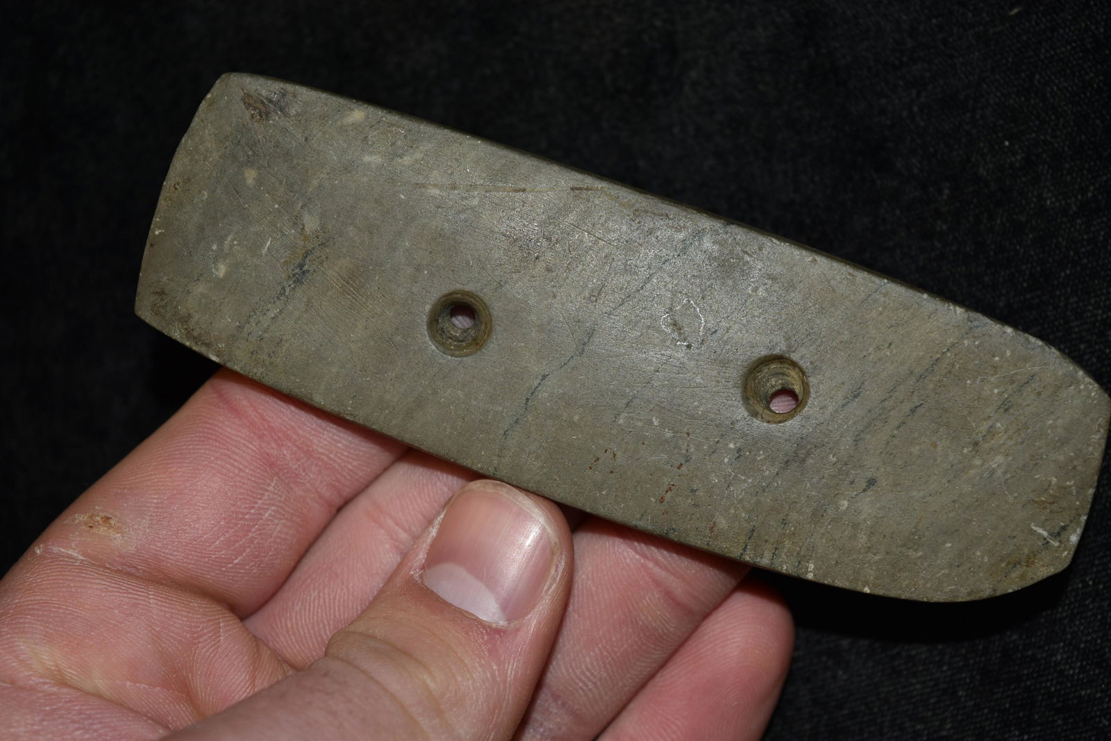 4 9/16" Rectangular Gorget, Dickey COA, Delaware Co,: 4 9/16" Rectangular Gorget, Dickey COA, Delaware Co, Ohio