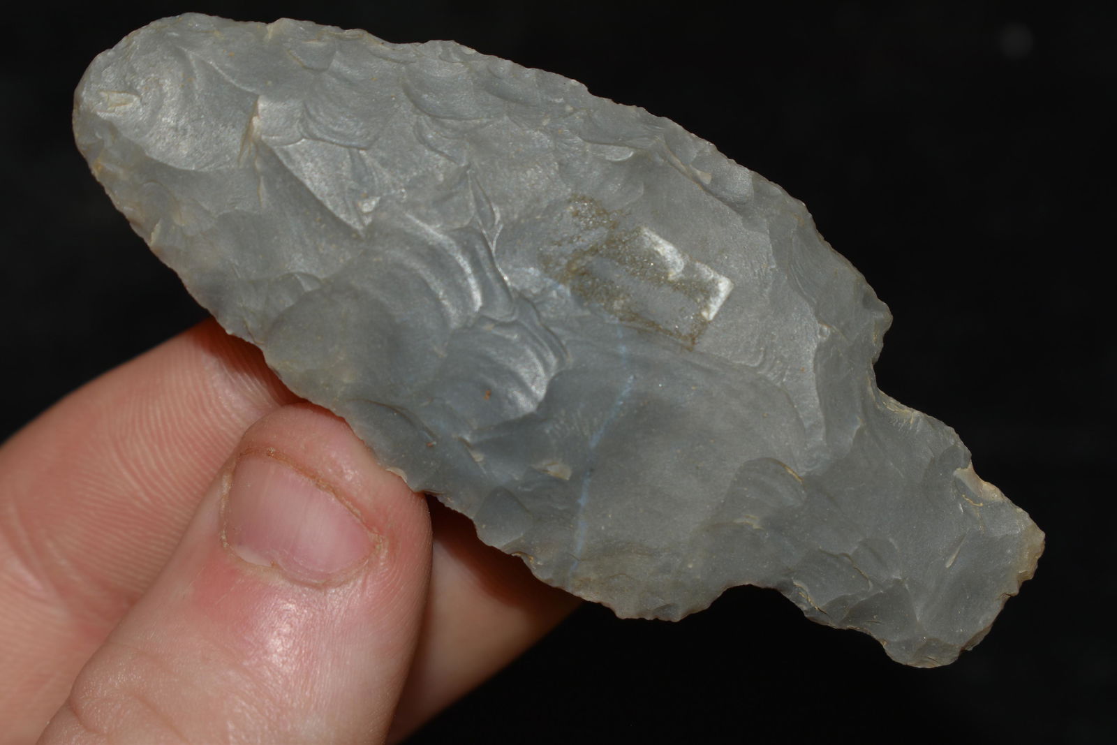 2 7/8" Notched Base Point found in Indiana (1 of 4)