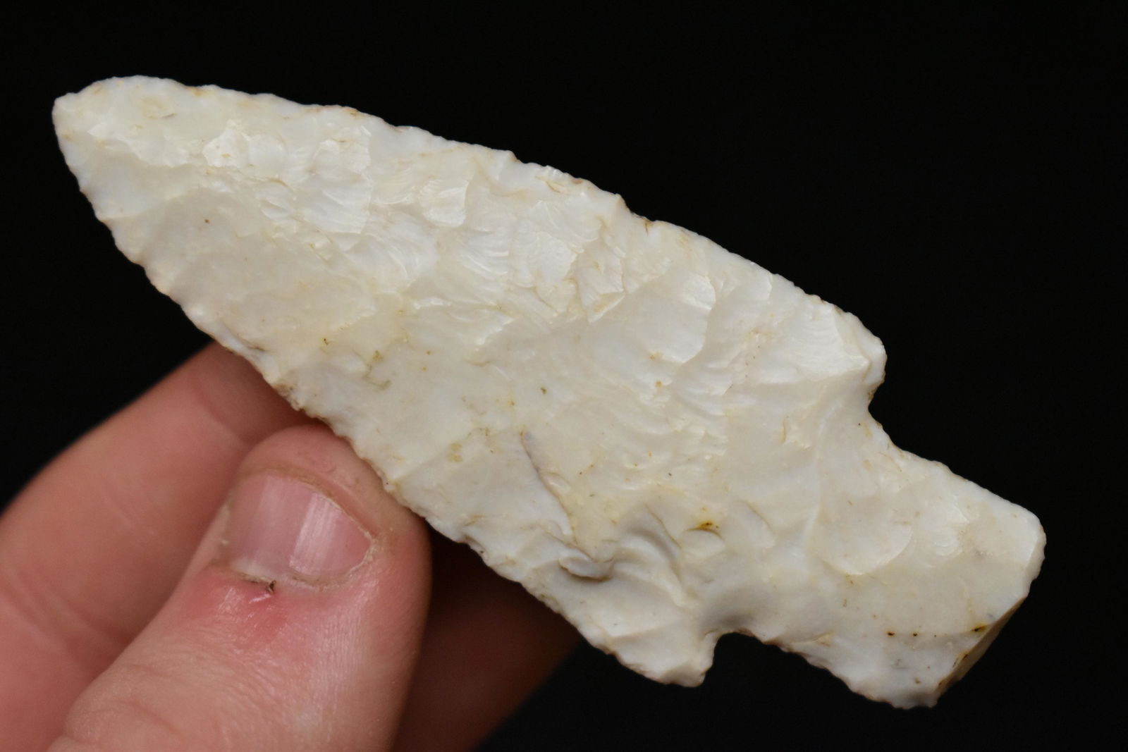 3" Square Stemmed Point found in Greene Co., Illinois (1 of 4)