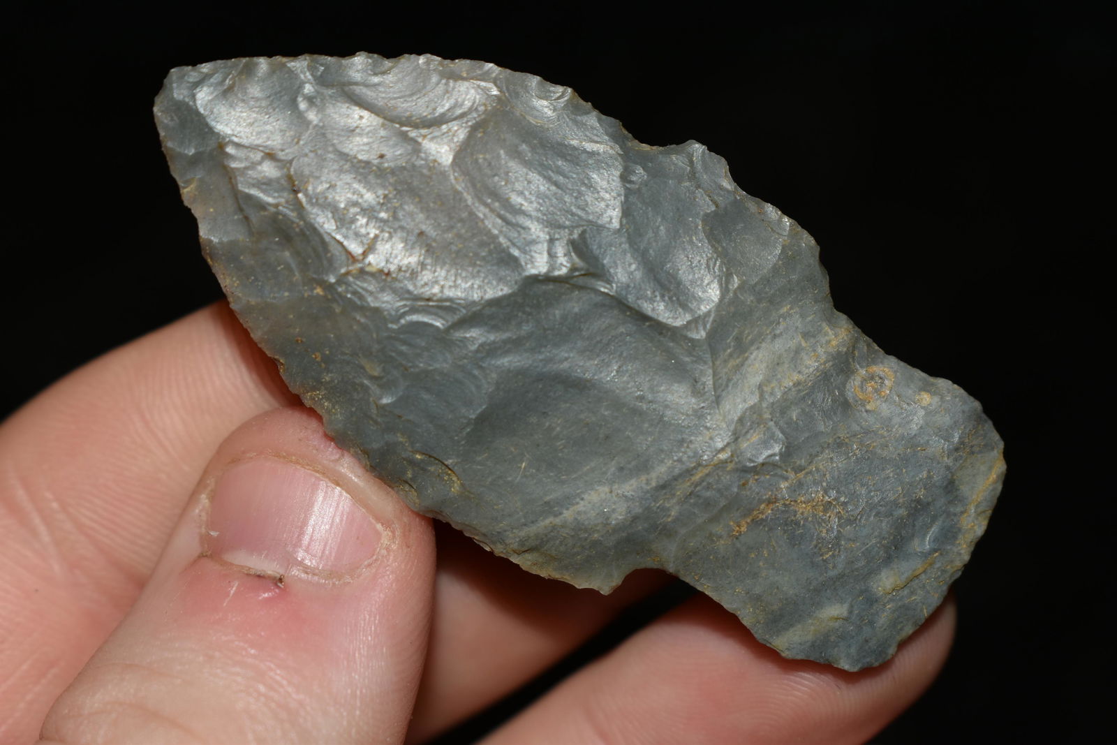 2 3/8" Square Stemmed Point found in Posey Co., Indiana (1 of 4)