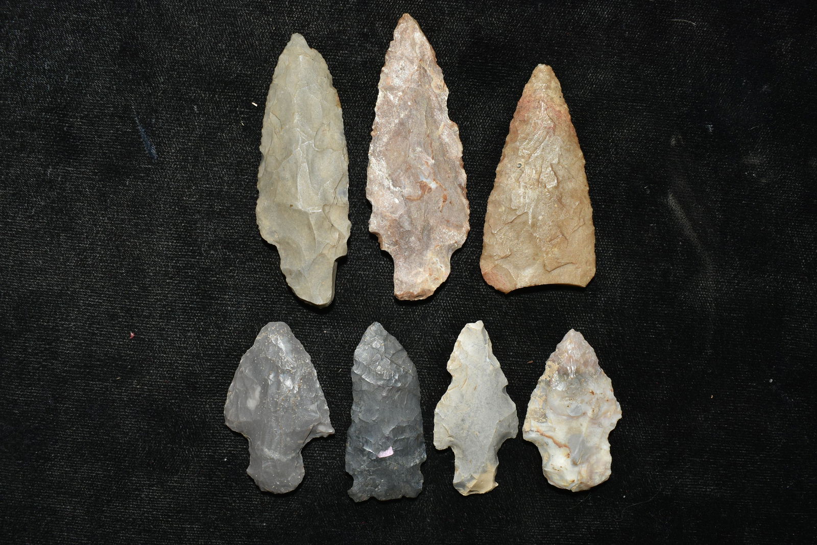 Lot of 7 Arrowheads found in Tennessee (1 of 2)