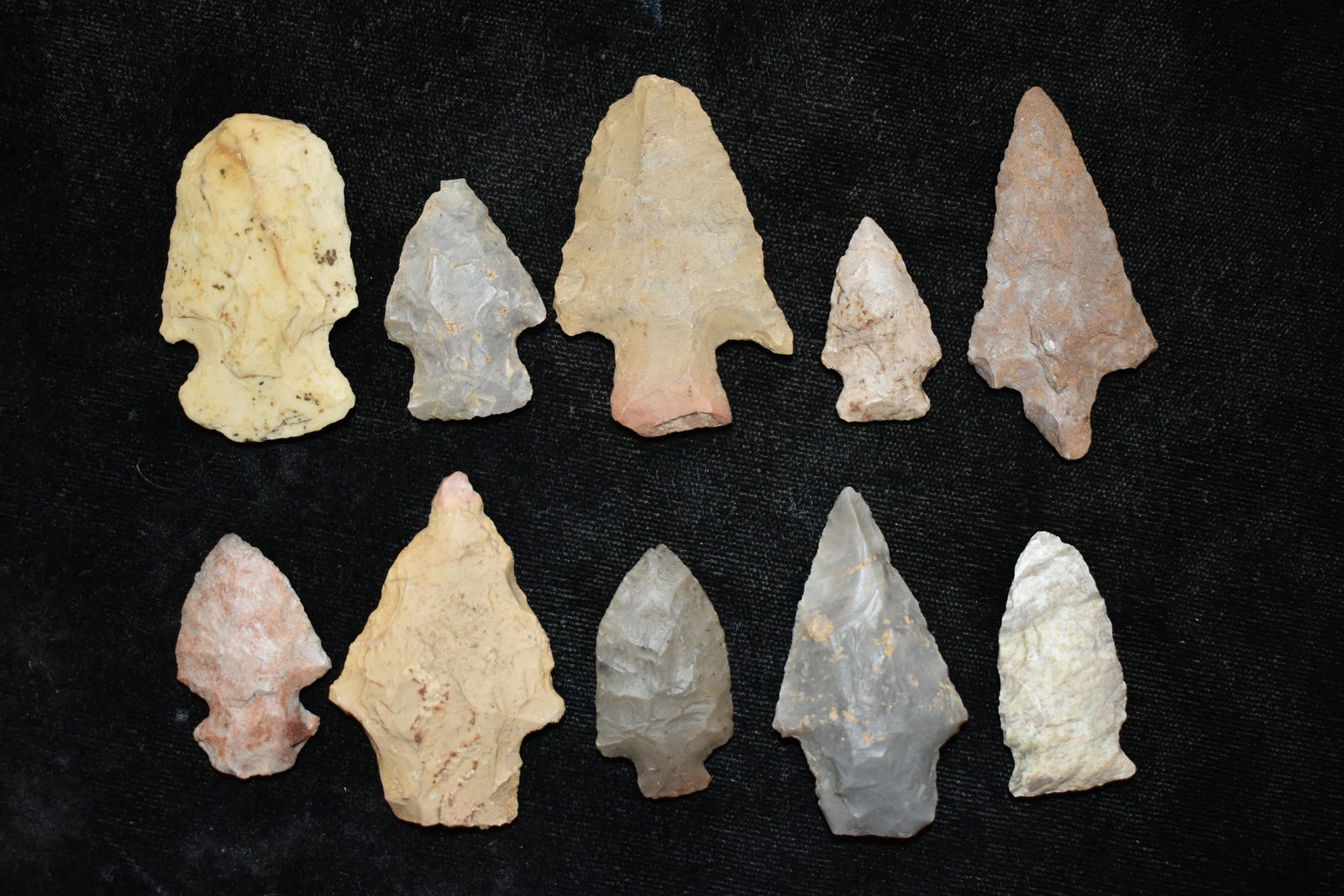 Lot of 10 Archaic and Woodland Points (1 of 2)