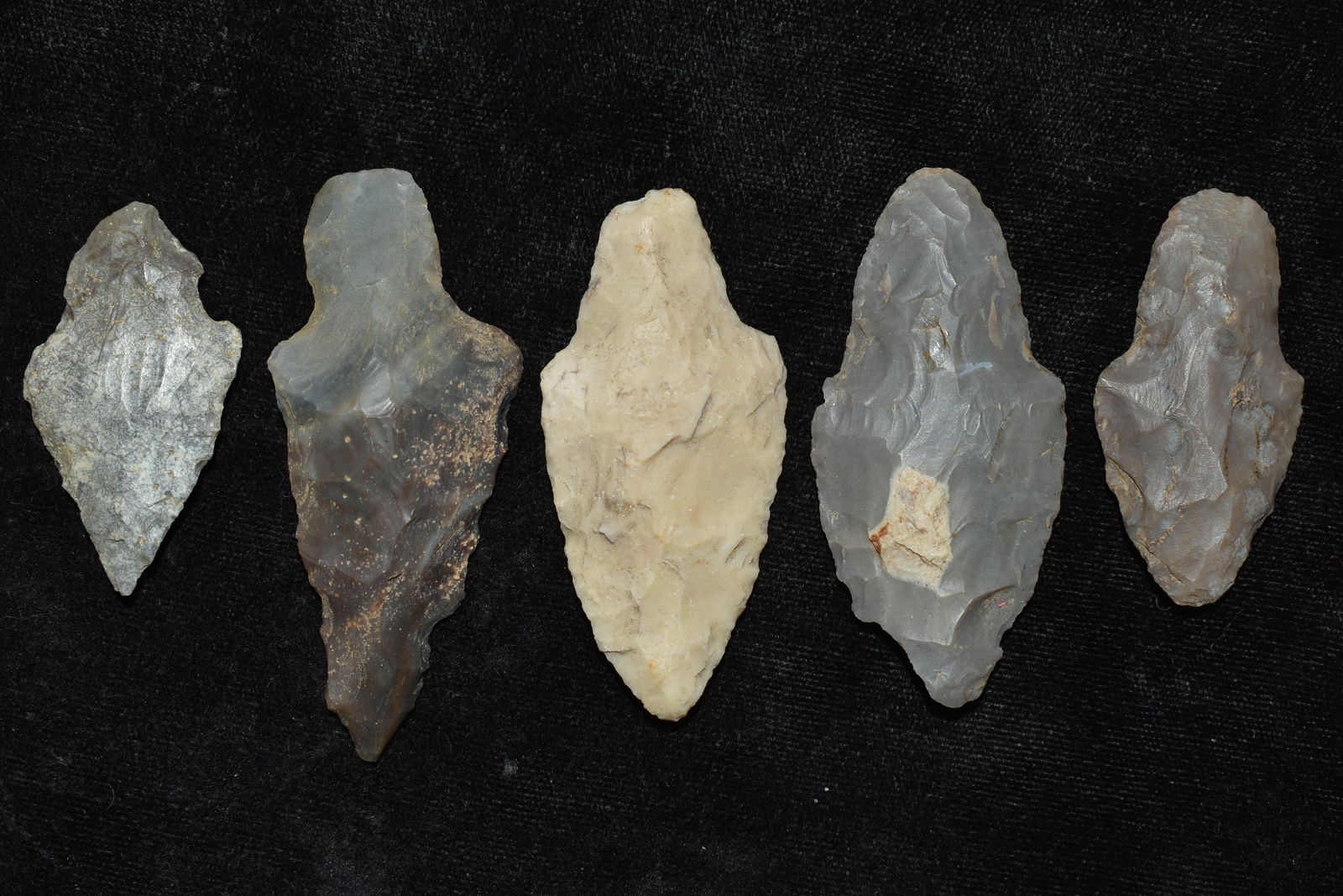 Lot of 5 Adena Points found in Kentcuky and Indiana (1 of 2)