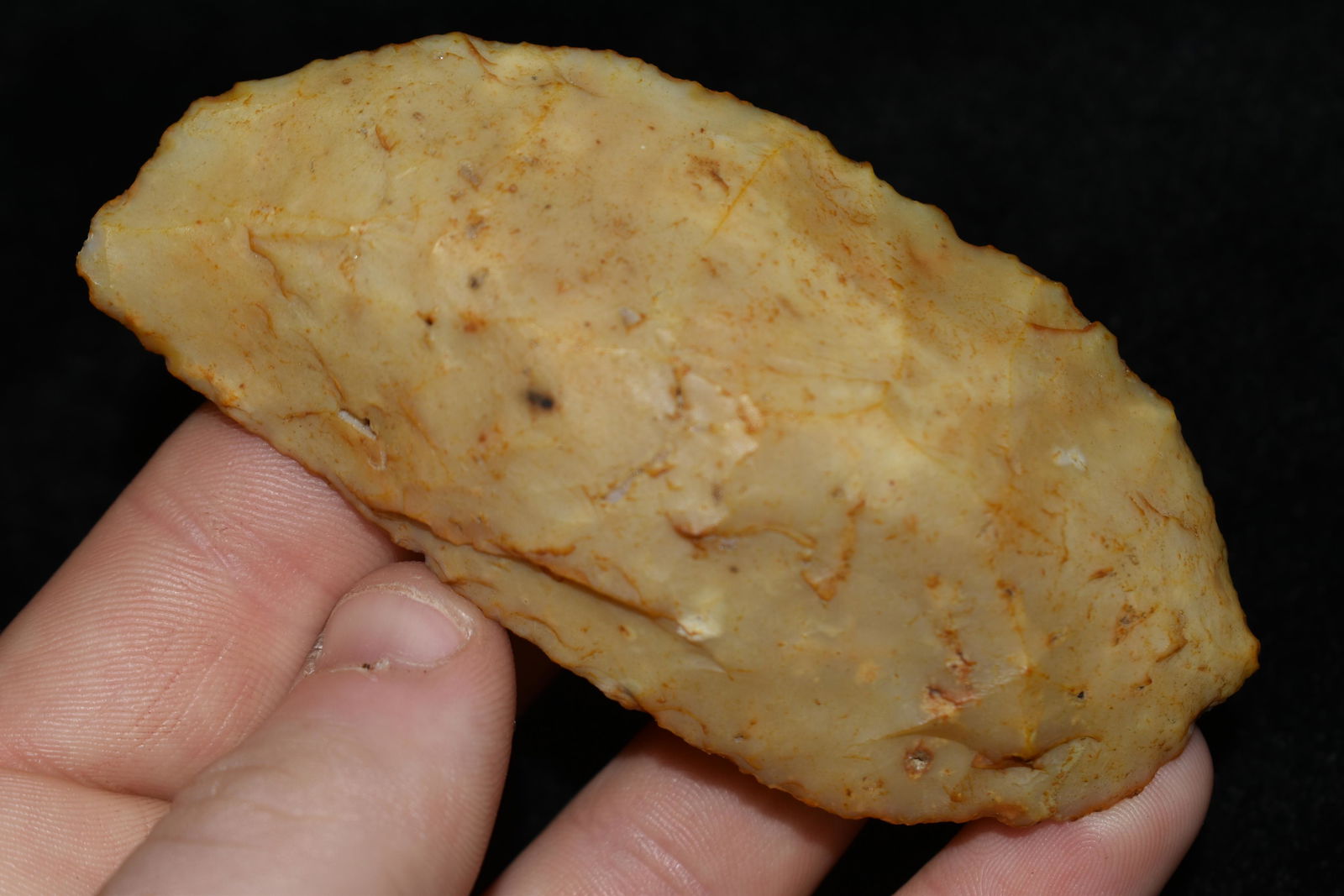 3 5/8" Paleo Uniface Blade, Highly Translucent, Crecent (1 of 4)