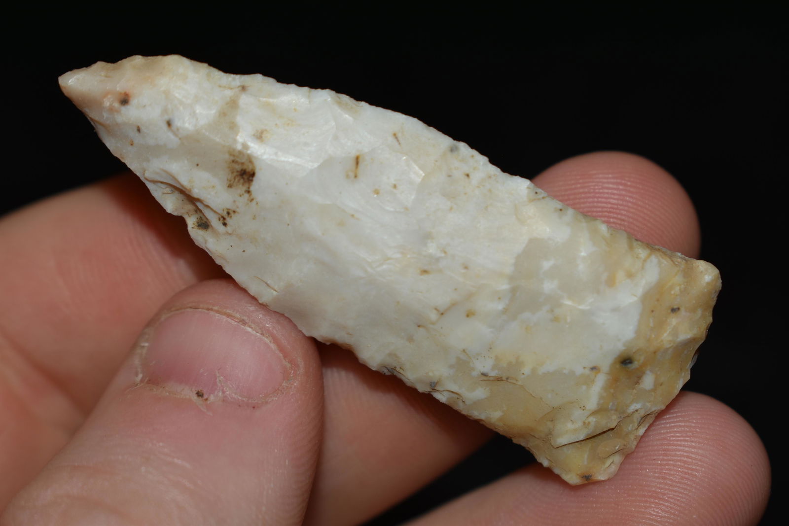 2 1/8" Early Archaic Point with Ground Base, This (1 of 4)
