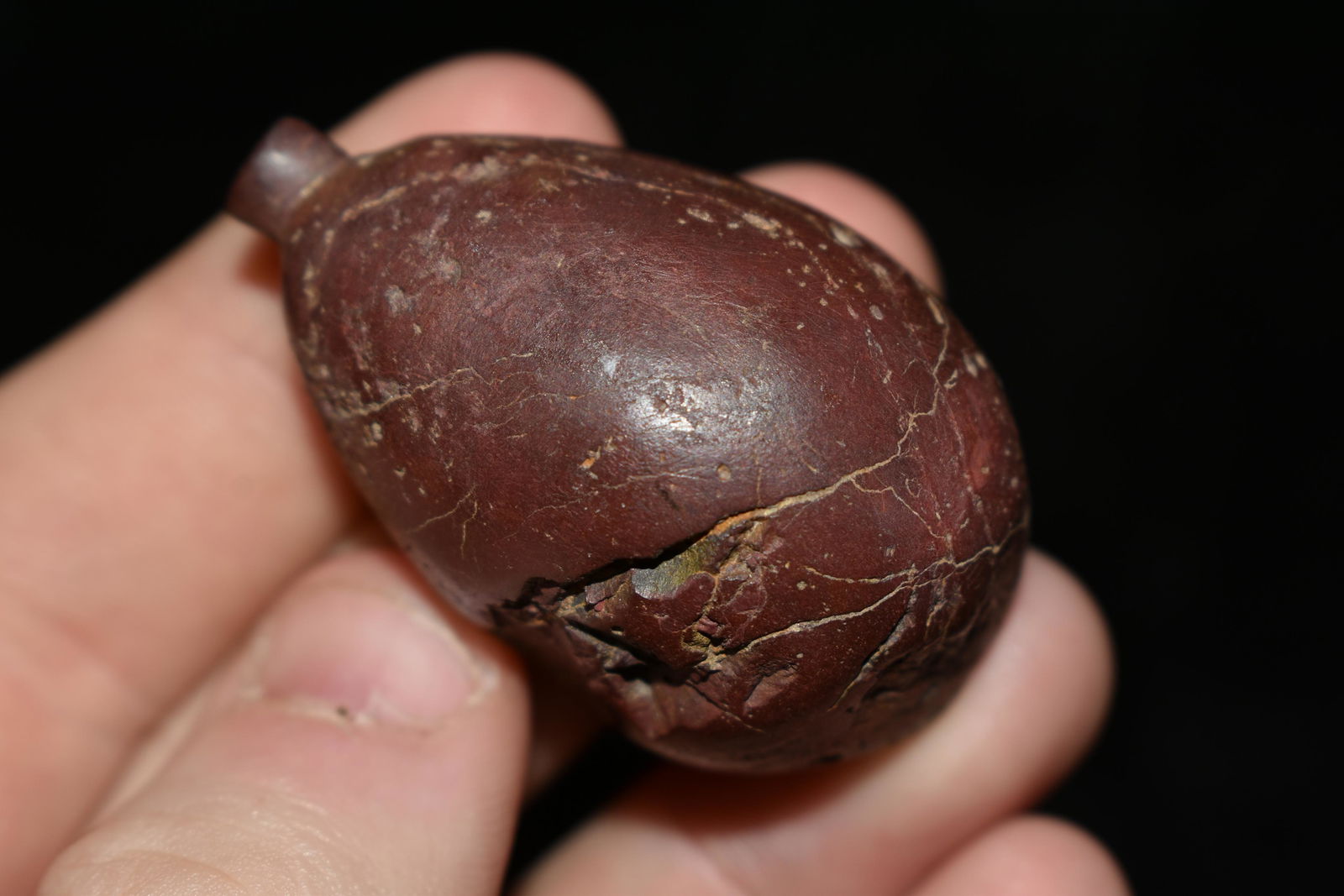 1 7/8" Elm Telm Topped Hematite Plummet, This (1 of 7)