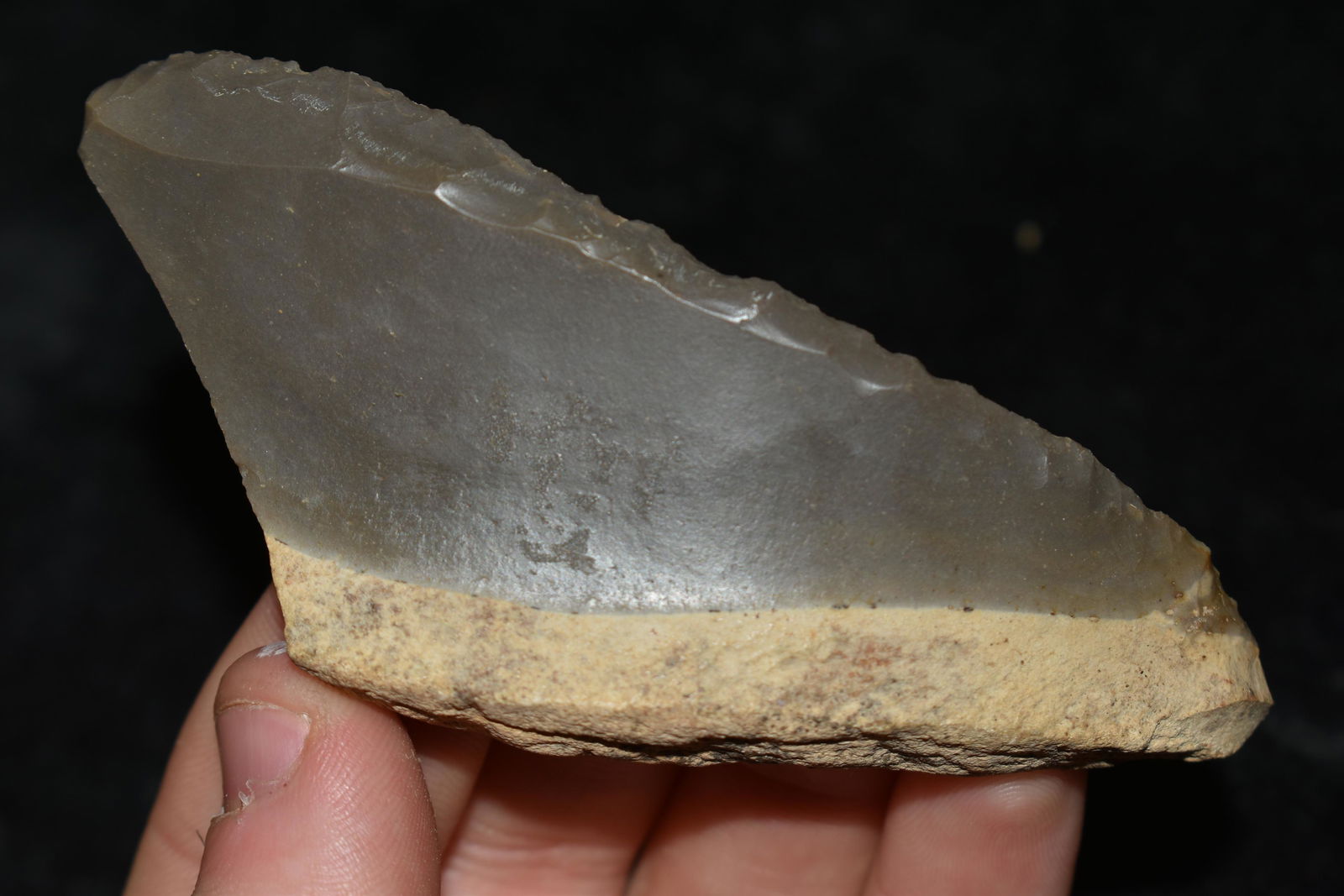 3 3/4" Nicely Made Hornstone Paleo Flaked Knife, This (1 of 4)