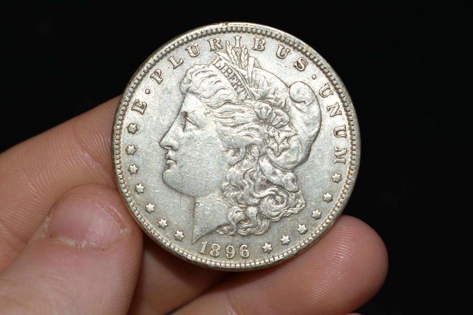 High grade 1896 Morgan silver dollar. Please use (1 of 2)