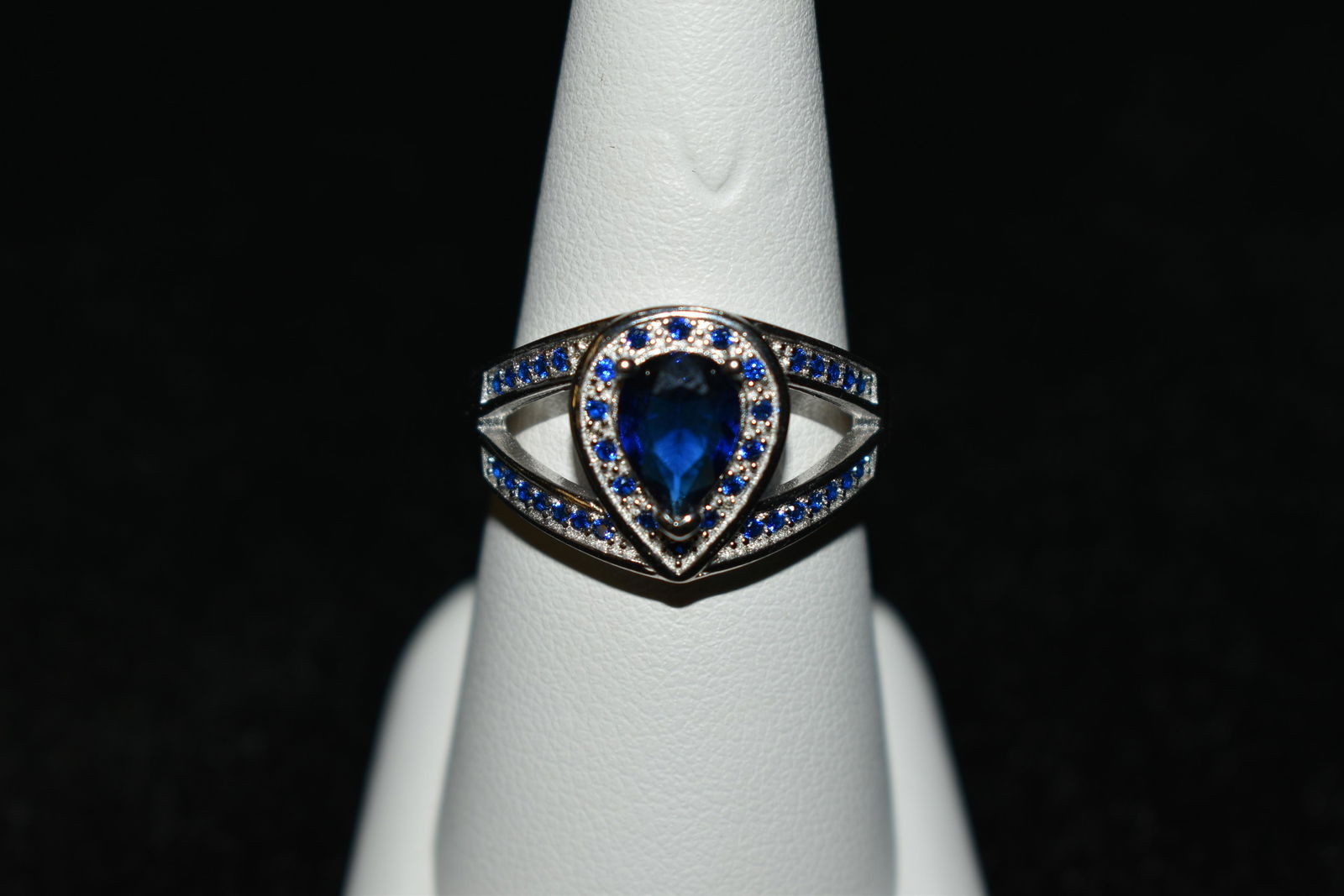 3CT Blue Sapphire 925 Solid Sterling Silver Ring (1 of 5)