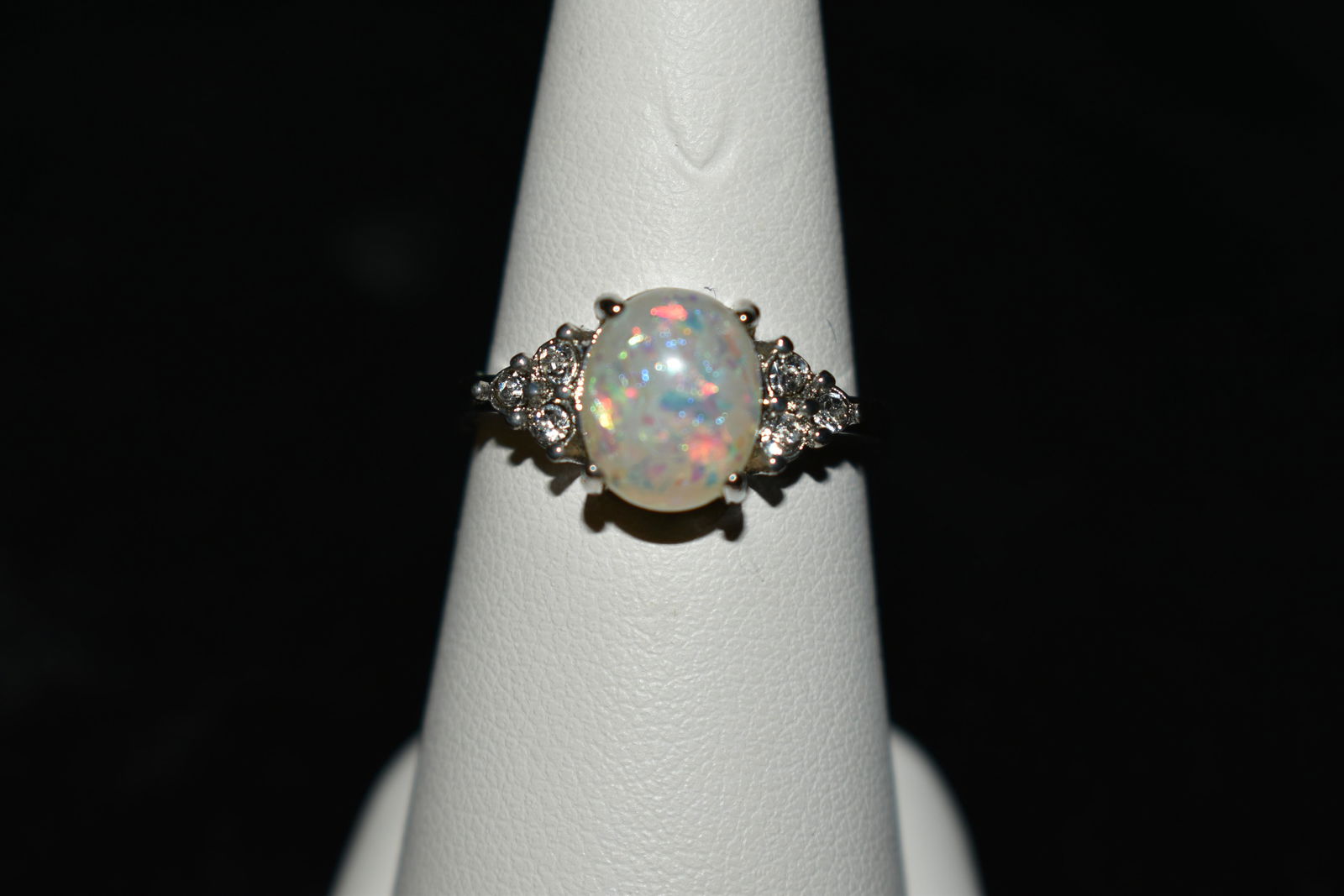 Fire Opal Ring in 925 Genuine Sterling Silver Gemstone (1 of 5)