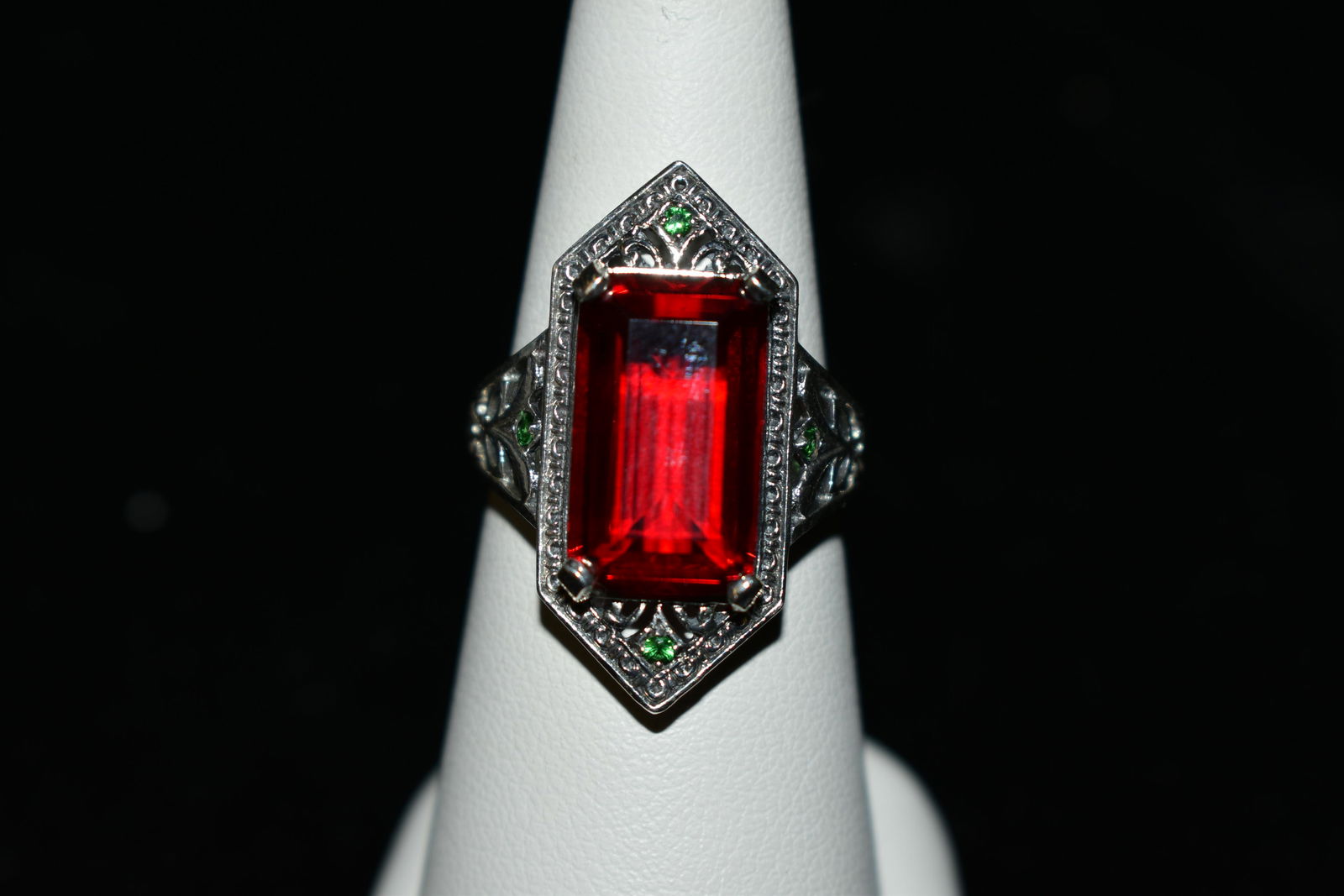 12CT Lab Created Ruby  925 Solid Sterling Silver (1 of 5)