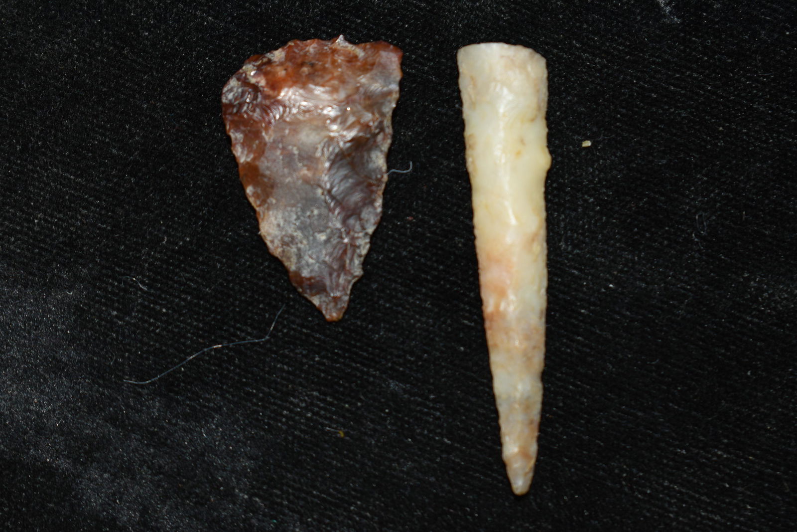 Lot of 2 Columbia River Gem Points, Drill Tip measures (1 of 2)