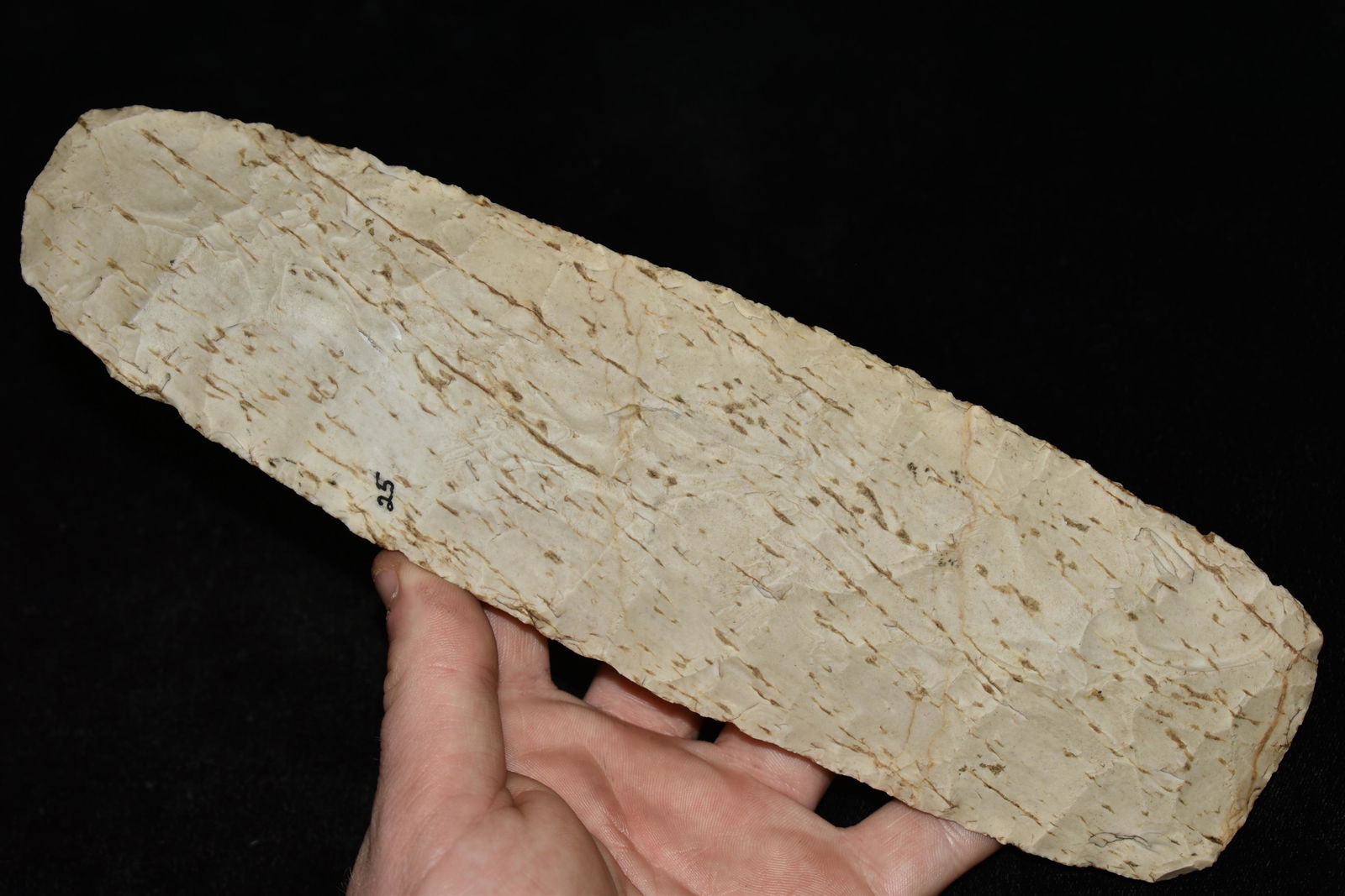 9 1/2" LONG FLINT ADZE FOUND IN MADISON COUNTY, (1 of 5)