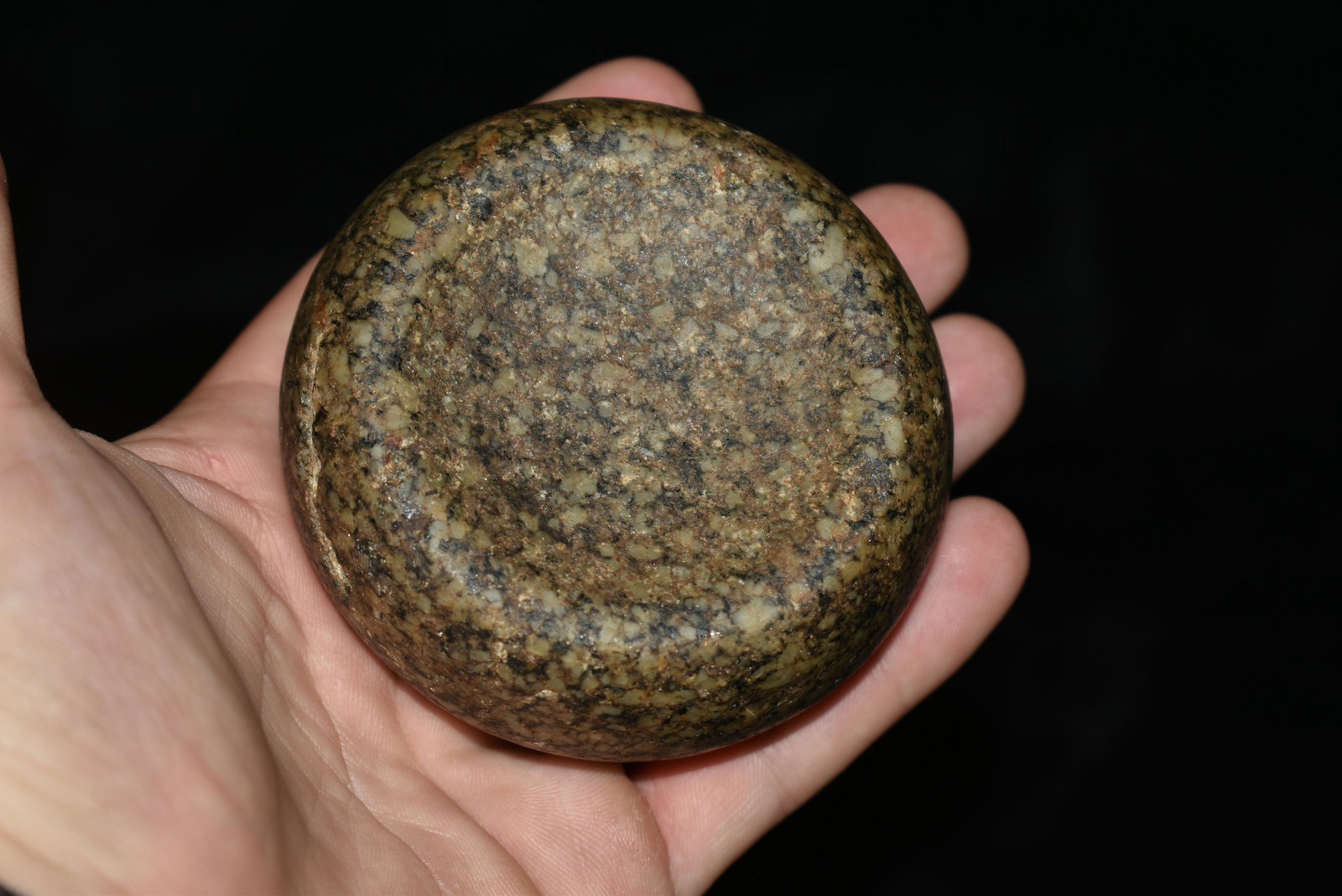 3 3/16" WIDE JERSEY BLUFF DISCOIDAL FOUN IN LAWRENCE (1 of 5)