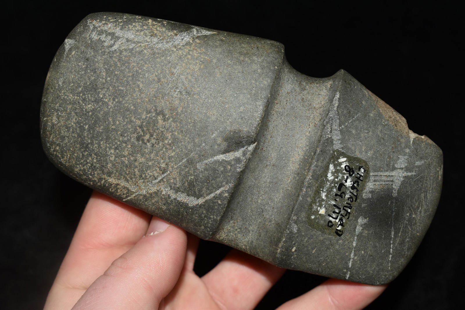 5 3/8" LONG RARE DOUBLE BIT 3/4 GROOVE AXE FOUND IN (1 of 6)