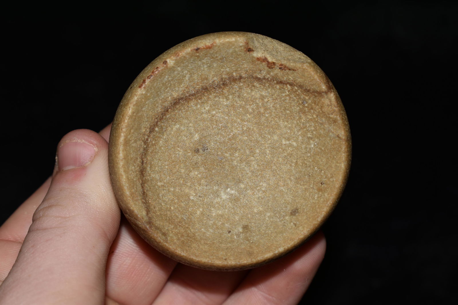 2 3/8" DEEPLY CUPPED QUARTZ CAHOKIA DISCOIDAL FOUND IN (1 of 6)