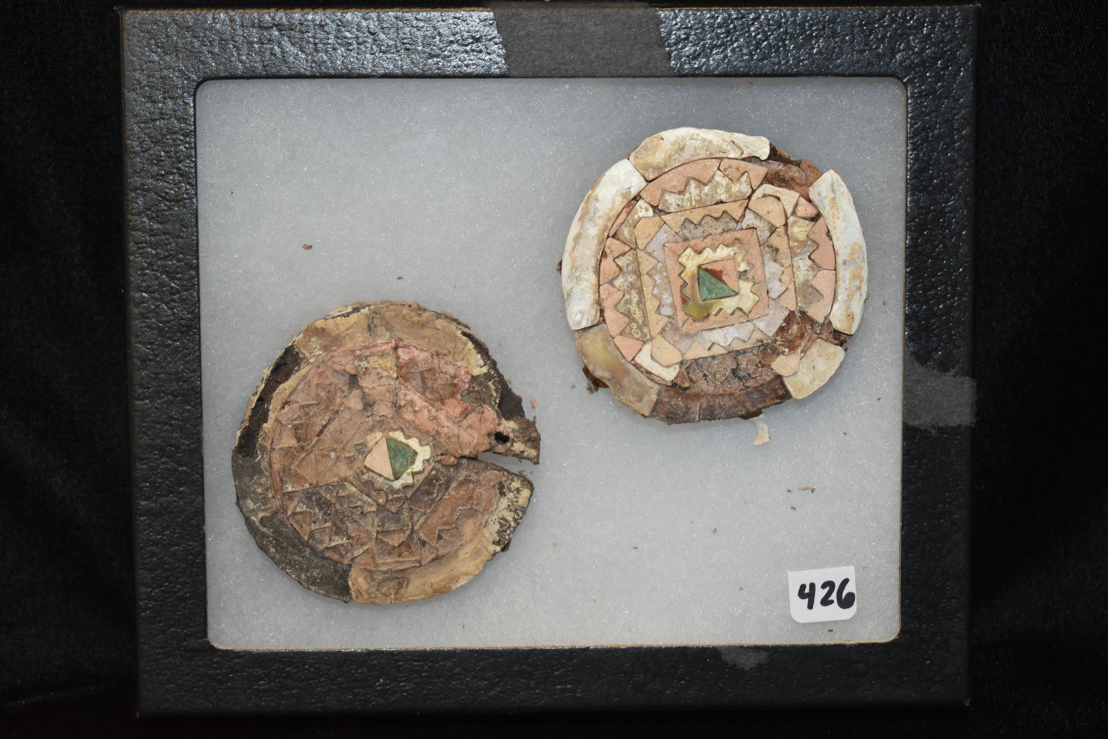 RARE PAIR OF ALL ORIGINAL PRE COLUMBIAN SHELL AND (1 of 4)