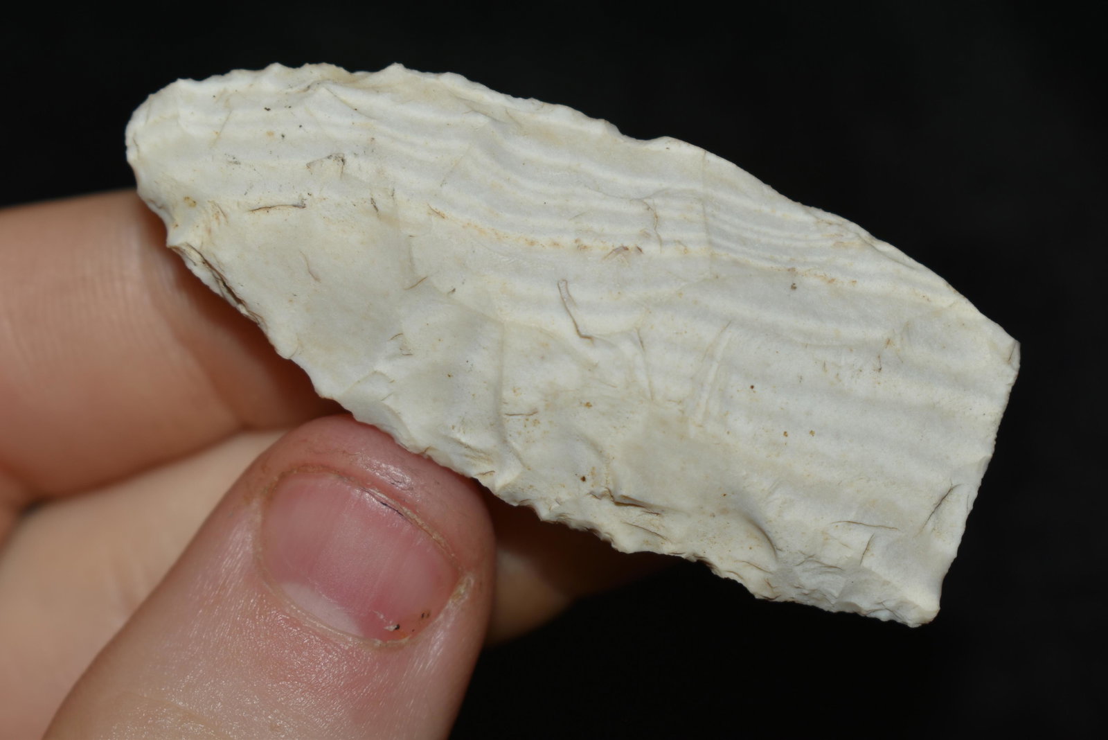 2 1/4" Kramer Found by Dan Simmons in Lincoln Co.,: 2 1/4" Kramer Found by Dan Simmons in Lincoln Co., Missouri in the 90's Authentic Native American Artifact