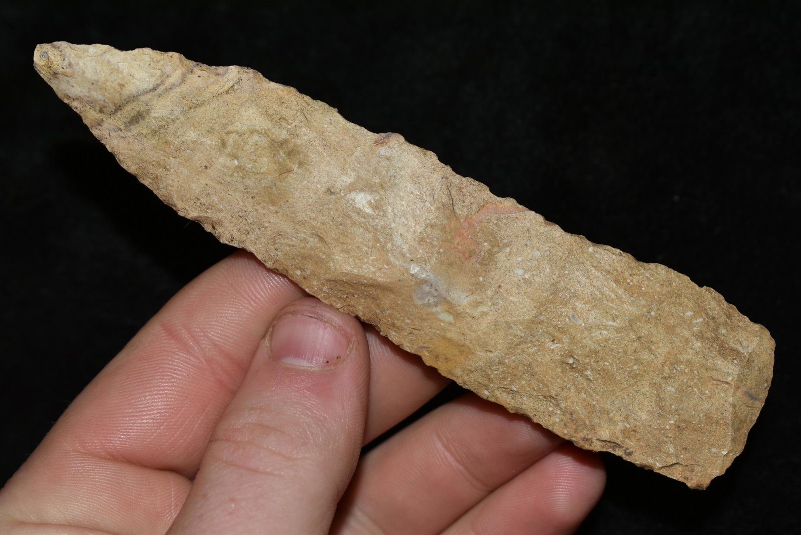 4 7/8" Blade Found by Dan Simmons in Lincoln Co.,: 4 7/8" Blade Found by Dan Simmons in Lincoln Co., Missouri in the 90's Authentic Native American Artifact