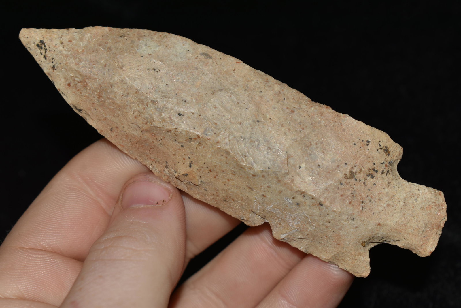 4 3/8" Etley Found by Dan Simmons in Lincoln Co.,: 4 3/8" Etley Found by Dan Simmons in Lincoln Co., Missouri in the 90's Authentic Native American Artifact