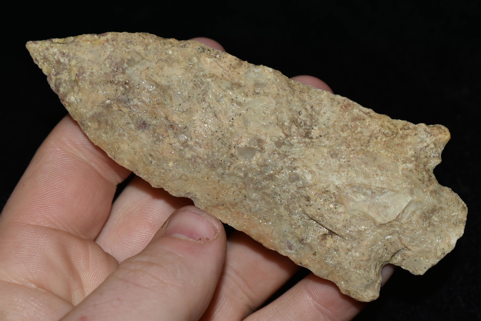 4 3/8" Etley Found by Dan Simmons in Lincoln Co.,: 4 3/8" Etley Found by Dan Simmons in Lincoln Co., Missouri in the 90's Authentic Native American Artifact