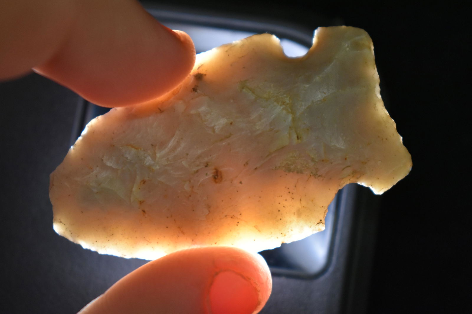 1 7/8" Archaic Side Notch found in Kentucky Authentic (1 of 5)