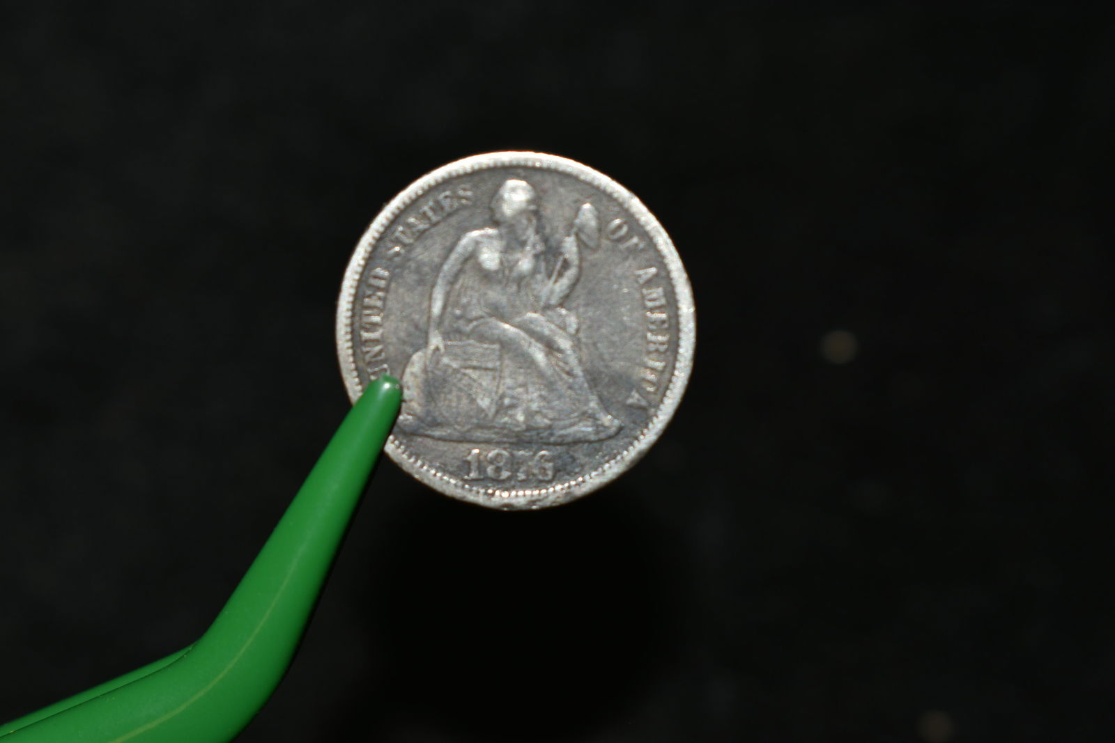 1876-CC CARSON CITY SILVER DIME, SEATED LIBERTY, BETTER (1 of 3)