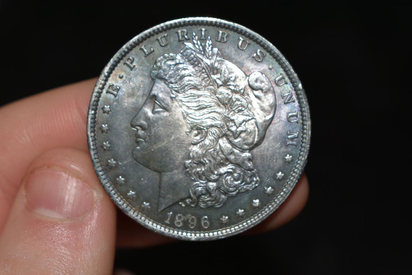 1896 NICELY TONED MORGAN SILVER DOLLAR, NIC HIGHER (1 of 3)