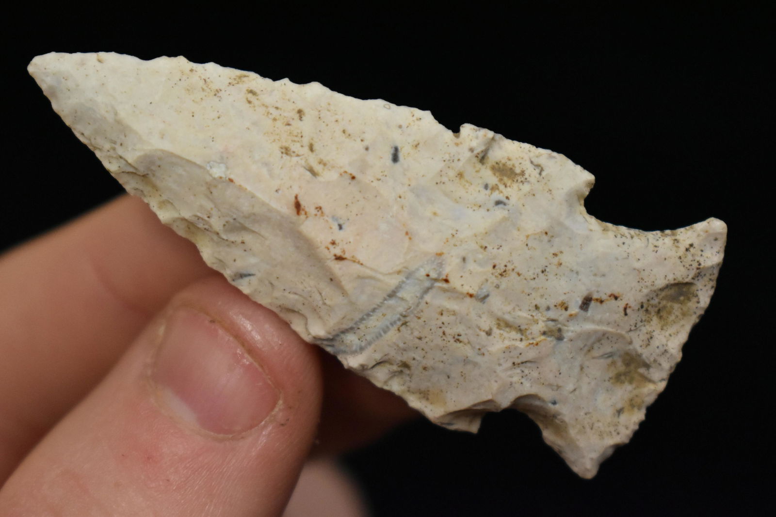 2 1/4" Steuben found by John Steinbaker in Pike Co.,: 2 1/4" Steuben found by John Steinbaker in Pike Co., Illinois Authentic Native American Artifact