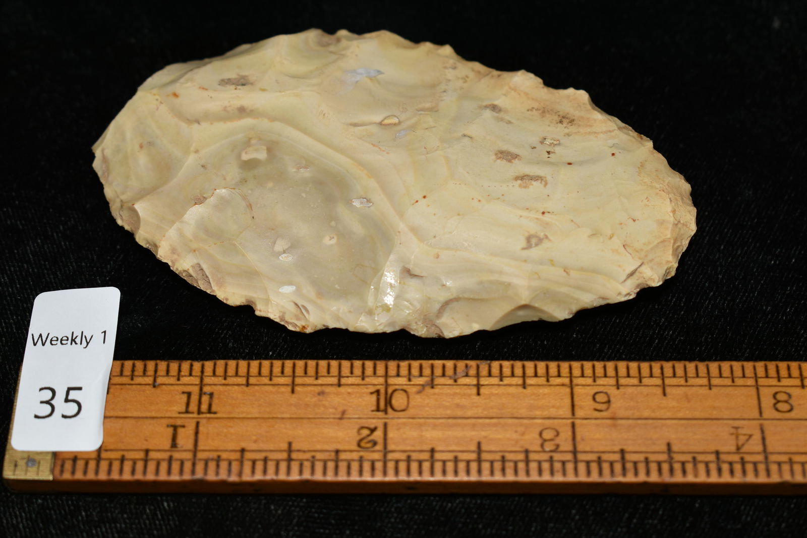 3 3/4" Pailed Ovoid Knife Adams County, IL, Native (1 of 3)