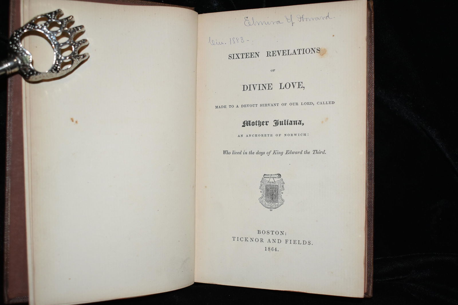 1864 SIXTEEN REVELATIONS OF DIVINE LOVE by Mother (1 of 3)