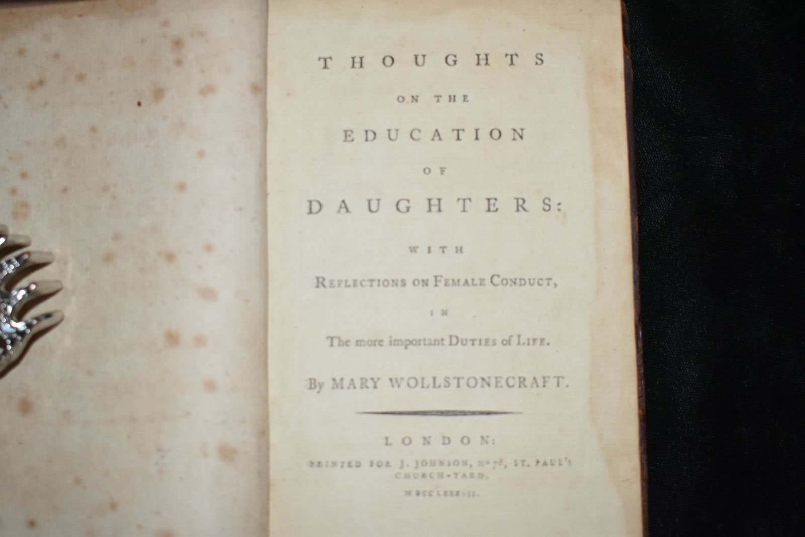 Thoughts on the Education of Daughters 1787 1st Ed (1 of 3)