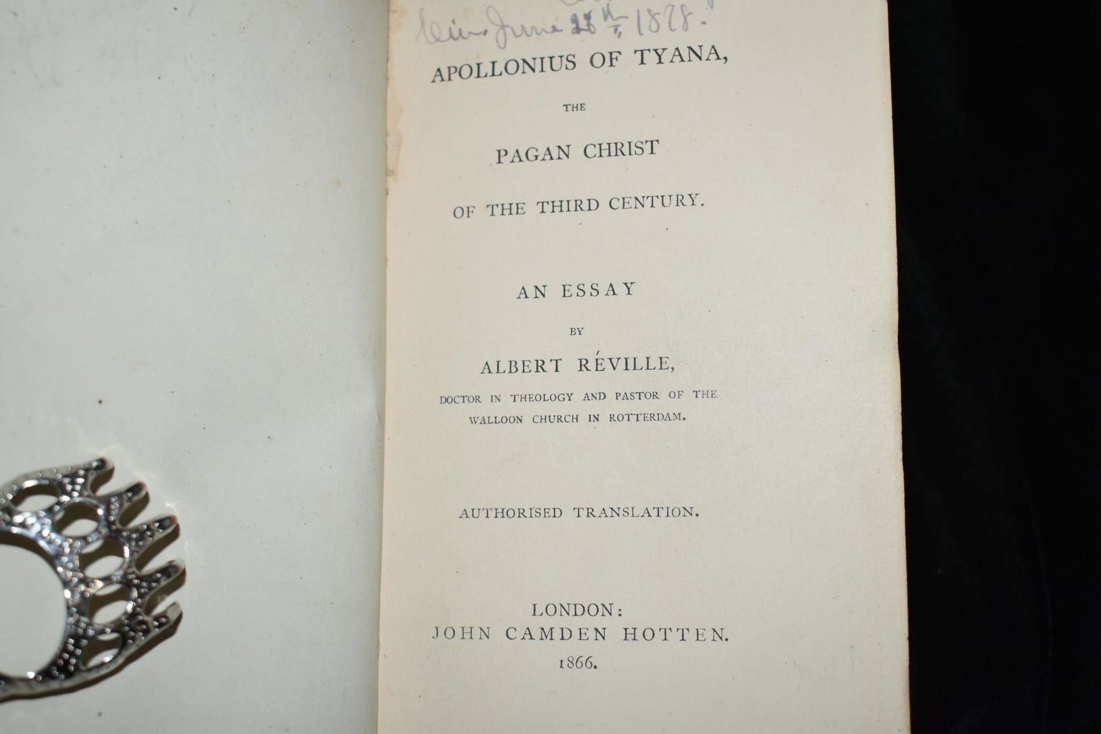 APOLLONIUS OF TYANA the PAGAN CHRIST 1866 Albert (1 of 2)