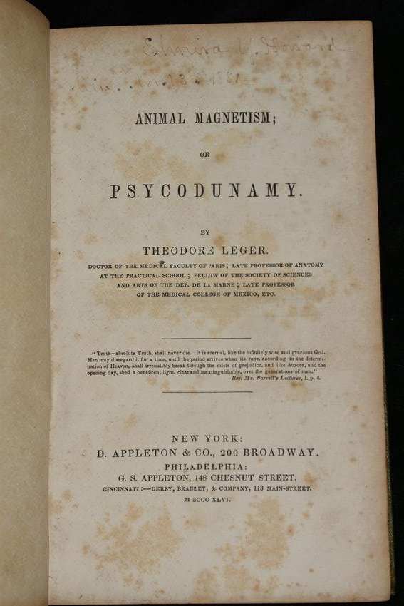Animal Magnetism 1846 1st Ed (1 of 5)