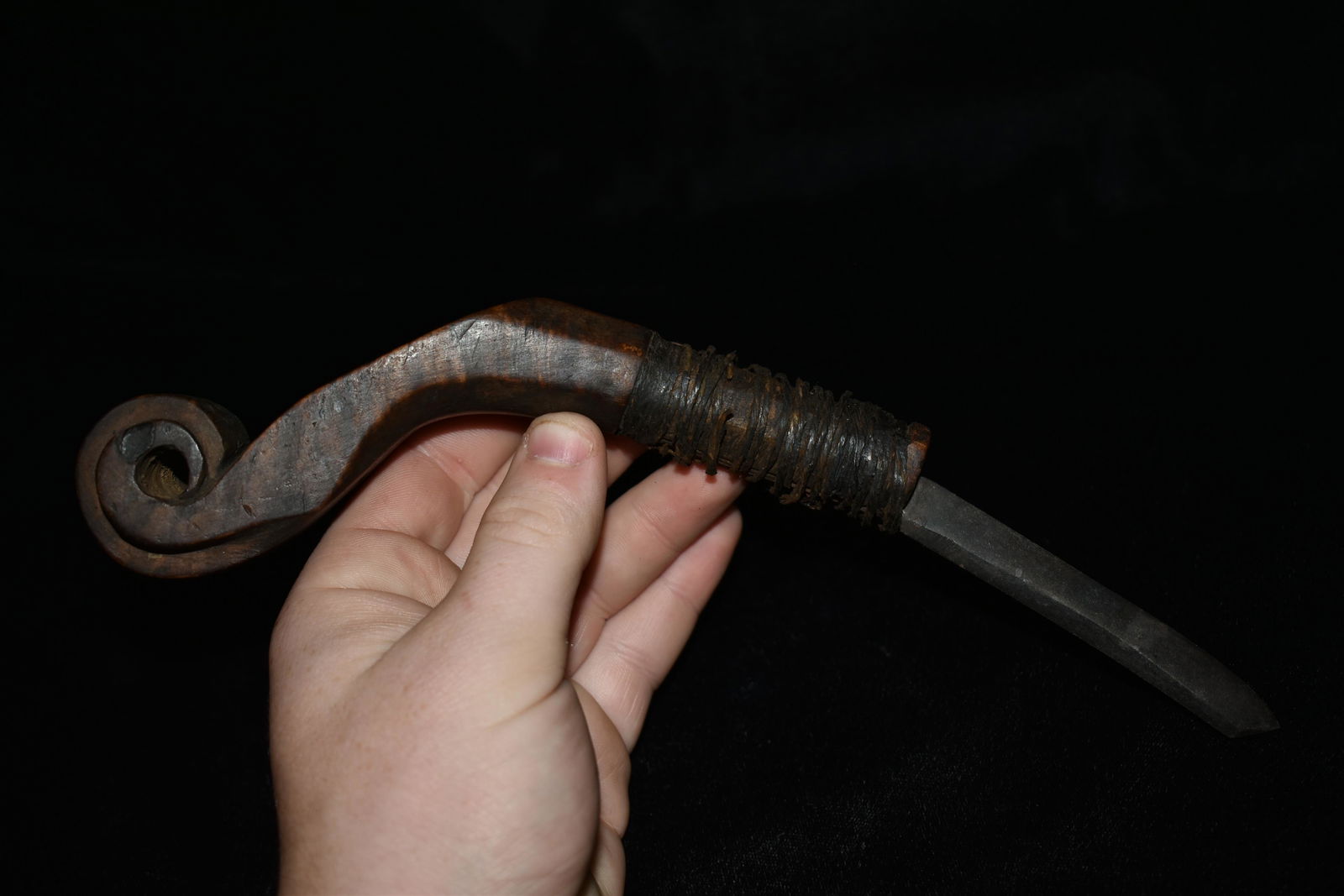 Vintage 9 1/4" Hand Made Crooked Knife (1 of 6)