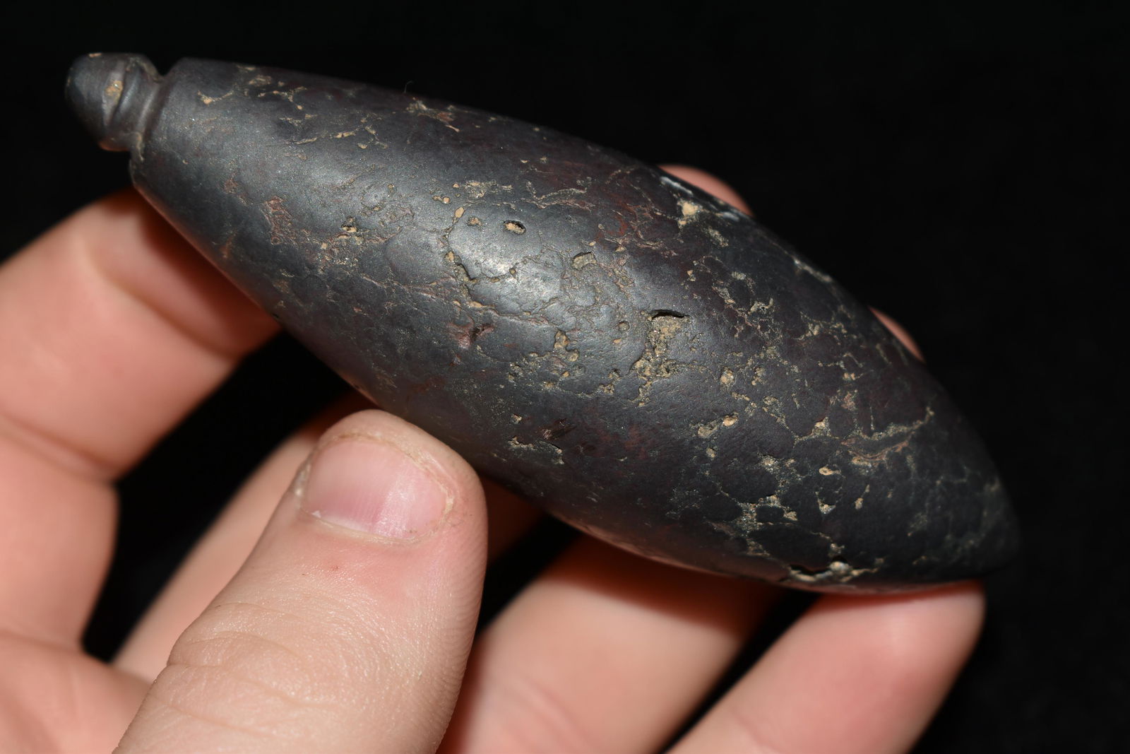 3 5/8" Hematite Plummet found in Bayou Macon Floyd (1 of 6)