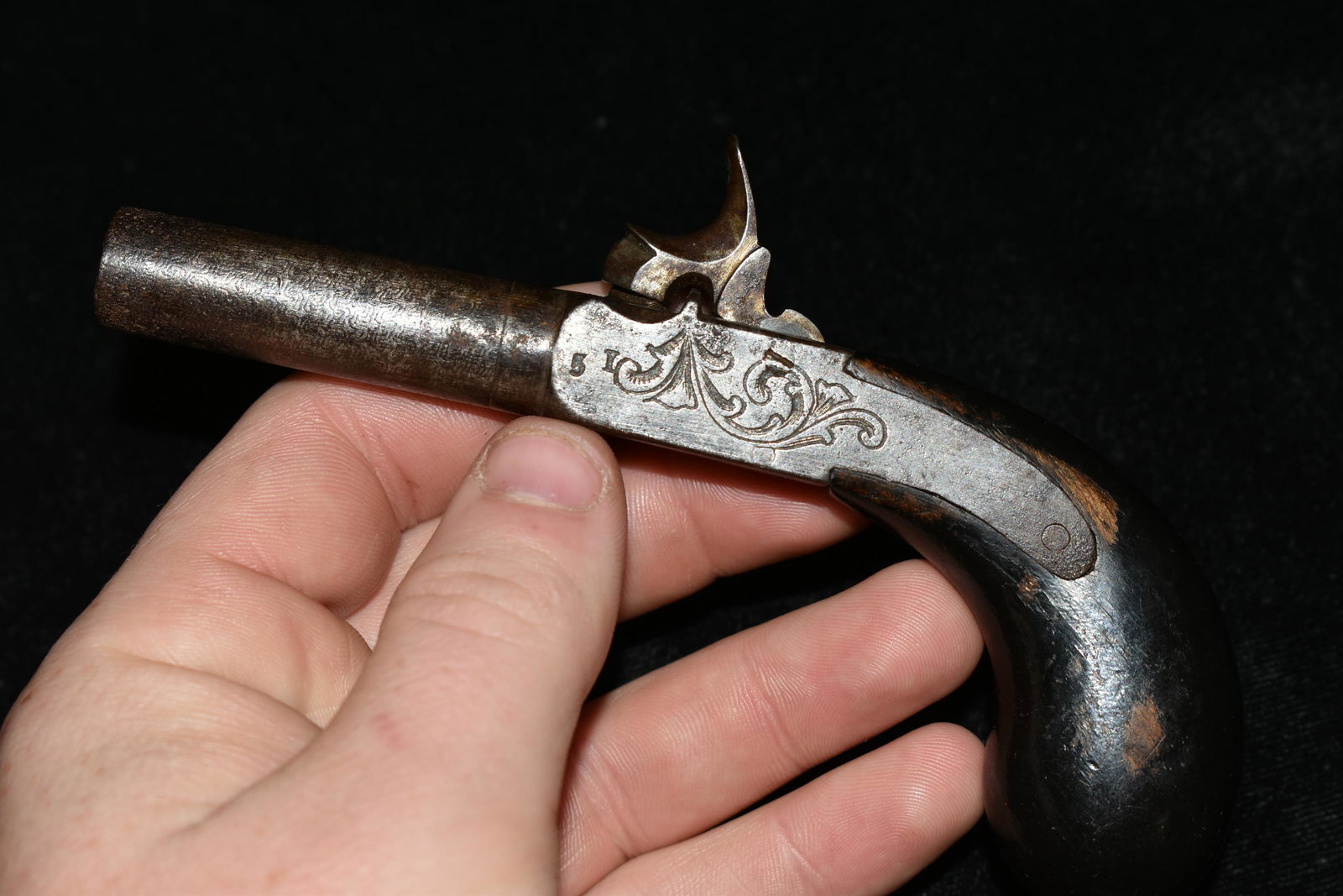 5 1/4" Pressure Cap Pistol from the 1800's: 5 1/4" Pressure Cap Pistol from the 1800's